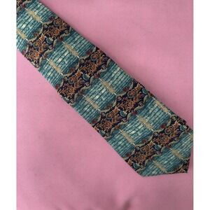 Vintage Metropolitan Museum of Art 100%‎ Silk Tie Baroque Floral 4" Wide